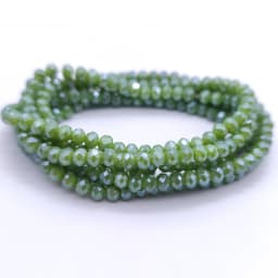 Faceted Glass Beads 2mm-8mm round Czech Crystal Spacer Loose Beads Plated Metallic Colored for DIY Jewelry Bracelet Making