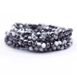 Faceted Glass Beads 2mm-8mm round Czech Crystal Spacer Loose Beads Plated Metallic Colored for DIY Jewelry Bracelet Making