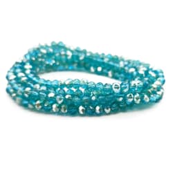 Faceted Glass Beads 2mm-8mm round Czech Crystal Spacer Loose Beads Plated Metallic Colored for DIY Jewelry Bracelet Making