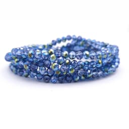 Faceted Glass Beads 2mm-8mm round Czech Crystal Spacer Loose Beads Plated Metallic Colored for DIY Jewelry Bracelet Making