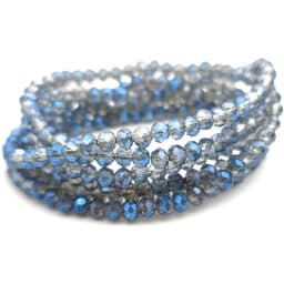 Faceted Glass Beads 2mm-8mm round Czech Crystal Spacer Loose Beads Plated Metallic Colored for DIY Jewelry Bracelet Making