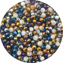 Faceted Glass Beads 2mm-8mm round Czech Crystal Spacer Loose Beads Plated Metallic Colored for DIY Jewelry Bracelet Making