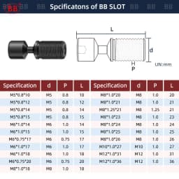 BB CTM MCS LV LBK Screw Clamp Inner Hexagon Pin Screw Lever Screw CNC Lathe Turning Cutting Tools Parts CTM510