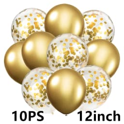 14/10pcs Gold Sliver Latex Heart Valentine's Day Balloons Metallic Gender Reveal Globos Baby Shower Wedding Birthday Party Decor