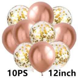 14/10pcs Gold Sliver Latex Heart Valentine's Day Balloons Metallic Gender Reveal Globos Baby Shower Wedding Birthday Party Decor