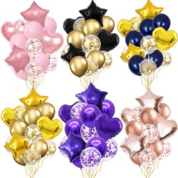 14/10pcs Gold Sliver Latex Heart Valentine's Day Balloons Metallic Gender Reveal Globos Baby Shower Wedding Birthday Party Decor