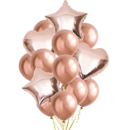 14/10pcs Gold Sliver Latex Heart Valentine's Day Balloons Metallic Gender Reveal Globos Baby Shower Wedding Birthday Party Decor