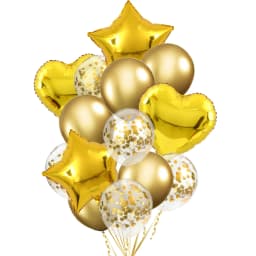 14/10pcs Gold Sliver Latex Heart Valentine's Day Balloons Metallic Gender Reveal Globos Baby Shower Wedding Birthday Party Decor