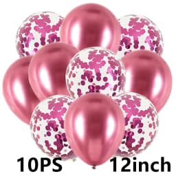 14/10pcs Gold Sliver Latex Heart Valentine's Day Balloons Metallic Gender Reveal Globos Baby Shower Wedding Birthday Party Decor