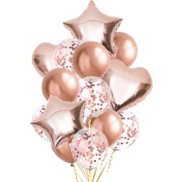 14/10pcs Gold Sliver Latex Heart Valentine's Day Balloons Metallic Gender Reveal Globos Baby Shower Wedding Birthday Party Decor