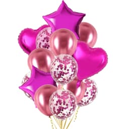 14/10pcs Gold Sliver Latex Heart Valentine's Day Balloons Metallic Gender Reveal Globos Baby Shower Wedding Birthday Party Decor