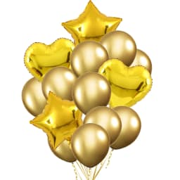14/10pcs Gold Sliver Latex Heart Valentine's Day Balloons Metallic Gender Reveal Globos Baby Shower Wedding Birthday Party Decor