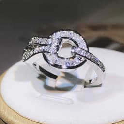 925 sterling silver geometric round winding ring ladies jewelry party birthday gift suitable for women