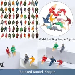 Mixed Color Pose Dollhouse Decorations 1:87 Train Scenery Model Building Passengers DIY Character Sit People Figures