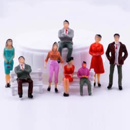 Mixed Color Pose Dollhouse Decorations 1:87 Train Scenery Model Building Passengers DIY Character Sit People Figures
