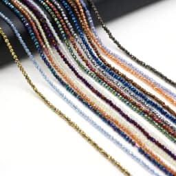 5pcsNatural Stone Crystal Color Plated Faceted Small Bead Multicolor 38CM Beaded Fashion DIY Necklace Bracelet CharmJewelry Gift