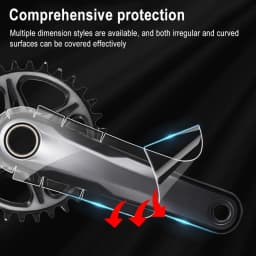 Universal MTB Bike Crank Protective Film Carbon Fiber Tooth Plate Crank Protective Film Anti-collision Bicycle Crank Stickers