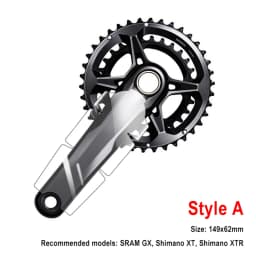 Universal MTB Bike Crank Protective Film Carbon Fiber Tooth Plate Crank Protective Film Anti-collision Bicycle Crank Stickers