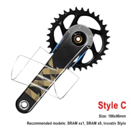 Universal MTB Bike Crank Protective Film Carbon Fiber Tooth Plate Crank Protective Film Anti-collision Bicycle Crank Stickers