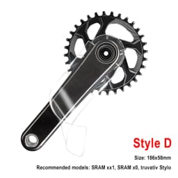 Universal MTB Bike Crank Protective Film Carbon Fiber Tooth Plate Crank Protective Film Anti-collision Bicycle Crank Stickers