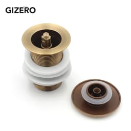 Bathroom Basin Sink Pop Up Drain Antique Brass Carved Waste Stopper Clic-clac Waterlet Vanity Sink Waste Drainer ZR2023