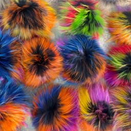 Big Colorful Fluffy Real Fox Fur Raccoon Pompoms With Button DIY Poms Balls Natural Fur Pompons For Hats Caps Shoes Whosale