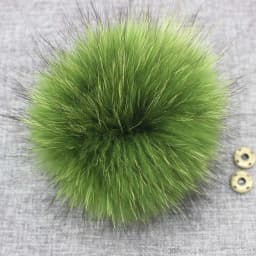 Big Colorful Fluffy Real Fox Fur Raccoon Pompoms With Button DIY Poms Balls Natural Fur Pompons For Hats Caps Shoes Whosale