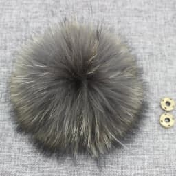 Big Colorful Fluffy Real Fox Fur Raccoon Pompoms With Button DIY Poms Balls Natural Fur Pompons For Hats Caps Shoes Whosale