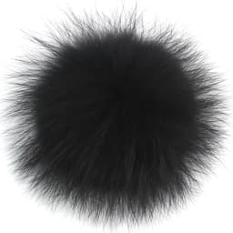 Big Colorful Fluffy Real Fox Fur Raccoon Pompoms With Button DIY Poms Balls Natural Fur Pompons For Hats Caps Shoes Whosale