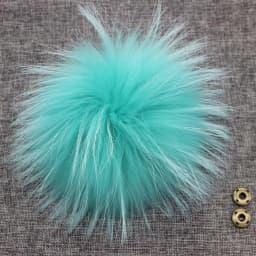 Big Colorful Fluffy Real Fox Fur Raccoon Pompoms With Button DIY Poms Balls Natural Fur Pompons For Hats Caps Shoes Whosale