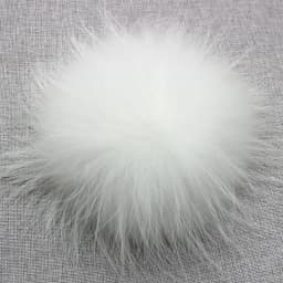 Big Colorful Fluffy Real Fox Fur Raccoon Pompoms With Button DIY Poms Balls Natural Fur Pompons For Hats Caps Shoes Whosale