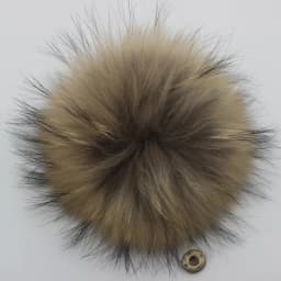 Big Colorful Fluffy Real Fox Fur Raccoon Pompoms With Button DIY Poms Balls Natural Fur Pompons For Hats Caps Shoes Whosale