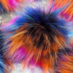 Big Colorful Fluffy Real Fox Fur Raccoon Pompoms With Button DIY Poms Balls Natural Fur Pompons For Hats Caps Shoes Whosale