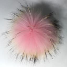 Big Colorful Fluffy Real Fox Fur Raccoon Pompoms With Button DIY Poms Balls Natural Fur Pompons For Hats Caps Shoes Whosale
