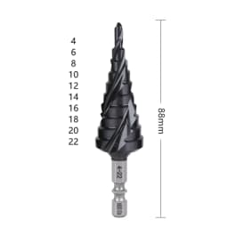 Versery Hex Shank HSS Co M35 Cobalt TiAIN Spiral Groove 3 Flutes Step Drill Bits For Stainless Steel Iron Hole Opener Saw