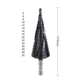 Versery Hex Shank HSS Co M35 Cobalt TiAIN Spiral Groove 3 Flutes Step Drill Bits For Stainless Steel Iron Hole Opener Saw