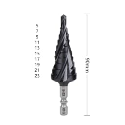 Versery Hex Shank HSS Co M35 Cobalt TiAIN Spiral Groove 3 Flutes Step Drill Bits For Stainless Steel Iron Hole Opener Saw