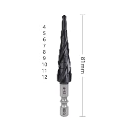 Versery Hex Shank HSS Co M35 Cobalt TiAIN Spiral Groove 3 Flutes Step Drill Bits For Stainless Steel Iron Hole Opener Saw