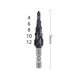 Versery Hex Shank HSS Co M35 Cobalt TiAIN Spiral Groove 3 Flutes Step Drill Bits For Stainless Steel Iron Hole Opener Saw