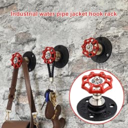 Vintage Porch Garage Hanging Hooks Creative Iron Style Industrial Water Pipe Clothes Wall Bracket for Bathrobe Towel Scarf