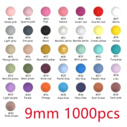 Kovict 9mm Round Silicone Beads 100/200/500/1000Pcs For Jewelry Making DIY Necklace Bracelet Earrings Etc Handmade Accessories