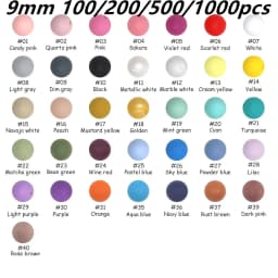 Kovict 9mm Round Silicone Beads 100/200/500/1000Pcs For Jewelry Making DIY Necklace Bracelet Earrings Etc Handmade Accessories