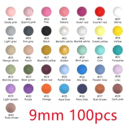 Kovict 9mm Round Silicone Beads 100/200/500/1000Pcs For Jewelry Making DIY Necklace Bracelet Earrings Etc Handmade Accessories