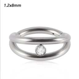 1PC G23 Titanium/316L Stainless Steel Hinged Clicker Nose Septum Opal Hoop Eyebrow Lip Ear Rings Body Piercing Jewelry