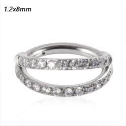 1PC G23 Titanium/316L Stainless Steel Hinged Clicker Nose Septum Opal Hoop Eyebrow Lip Ear Rings Body Piercing Jewelry