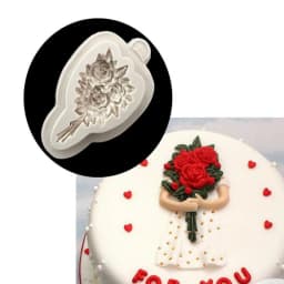 DIY Various flower bouquet Silicone Molds Gum Paste Chocolate Fondant Sugarcraft Cake Border Decorating Tools