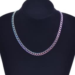 Rainbow/Silver Color Link Chain Necklace For Women Men Accessories Stainless Steel Necklaces Bracelets Fashion Jewelry 20-90 cm