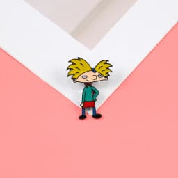 Fun Anime Arnold Brooches Pins Cartoon Cool Boy Enamel Pin TV Show Collection Badges Clothes Lapel Jewelry Gift for Friends Kids