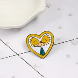 Fun Anime Arnold Brooches Pins Cartoon Cool Boy Enamel Pin TV Show Collection Badges Clothes Lapel Jewelry Gift for Friends Kids