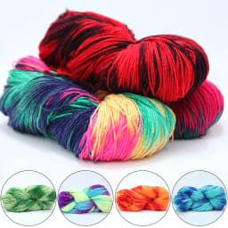 50g / Roll Rainbow Segment Dyed Yarn Wool DIY Hand Knitting Baby Soft Yarn Thread for Sweater Hat Scarfs Sofa Cushion
